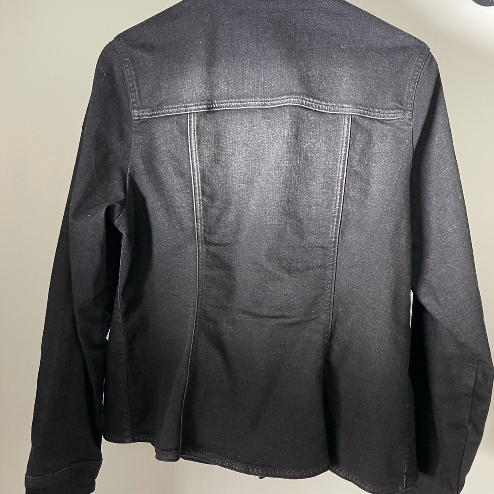 Love & Legend Black Denim Jacket with Silver Details - Picture 2 of 4